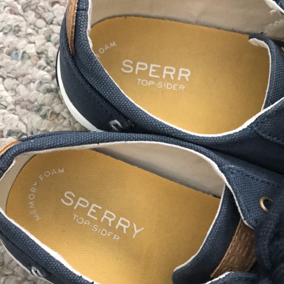 Sperry Bodie Navy Blue Canvas Sneakers - Picture 4 of 8